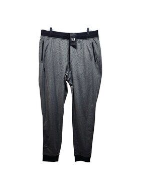 Under Armour Mens Sportstyle Tricot Jogger Gray & Black Size XL Loose Fit